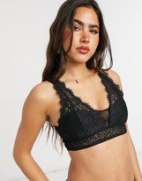 Thumbnail for your product : aerie romantic plunge bralette with removable padding in black