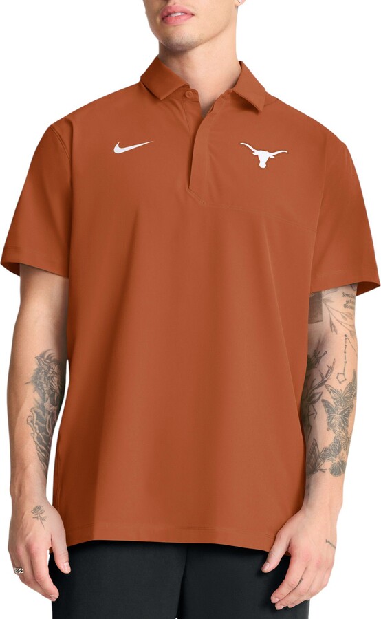 Nike Men's Texas Longhorns Desert Orange Dri-Fit Woven Polo, Small