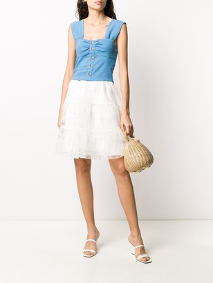 Pinko Button Front Cropped Camisole