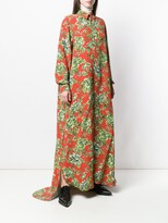 Thumbnail for your product : AMI Paris Long Dress Flower Shirt With Long Sleeves