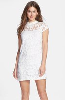Thumbnail for your product : Cynthia Steffe Embroidered Lace Organza Shift Dress