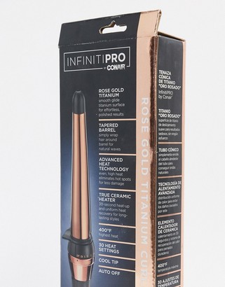 Conair Infinitipro rose gold titanium 1.25 inch to 1.75 inch curling wand-No Color