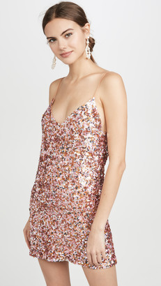 copper sequin dress