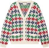 Thumbnail for your product : Gucci Jacquard Print Wool Cardigan