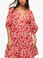 Thumbnail for your product : MANGO Floral Print Cotton Mini Dress, Red Cherry