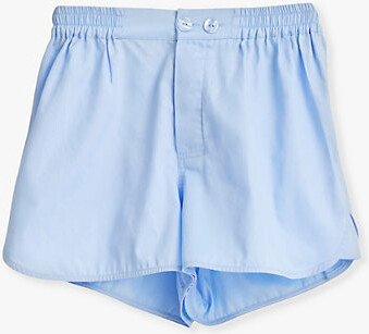 Hay Womens Vivid Purple Outline Relaxed-Fit Mid-Rise Cotton Pyjama Shorts M/L