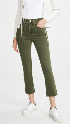 Veronica Beard Jeans Carly High Rise Kick Flare Jeans with Raw Hem