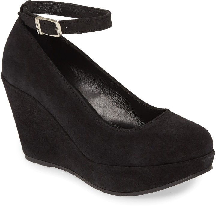 wedge pumps with strap