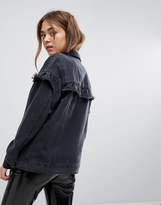 Thumbnail for your product : Only Ruffle Detail Denim Jacket