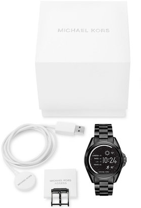 Michael Kors Unisex Digital Bradshaw Black Ion-Plated Stainless Steel Bracelet Smart Watch 45mm MKT5005
