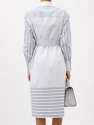 Erdem Evelin Striped Cotton-poplin Shirt Dress - Blue Stripe
