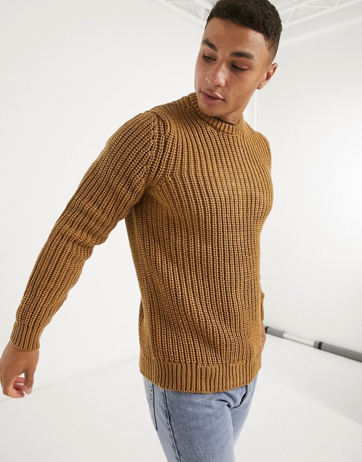 mens cream fisherman sweater
