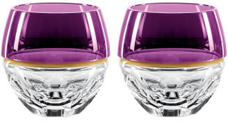 Waterford Crystal Elysian Rock Glasss Purple Pair