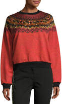 Thumbnail for your product : Etro Jewel-Embellished Geometric Crewneck Sweatshirt, Orange
