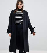Thumbnail for your product : Helene Berman Plus Tie Sleeve Wool Blend Duster Coat