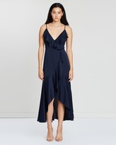 Thumbnail for your product : Shona Joy Women's Blue Midi Dresses - Luxe Bias Frill Wrap Dress