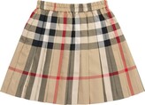 Thumbnail for your product : Burberry Children Checked stretch-cotton poplin skirt