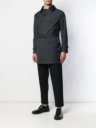 MACKINTOSH Charcoal Wool Storm System Short Trench Coat GM-005BS