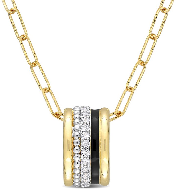 Rina Limor Fine Jewelry Gold Over Silver 0.84 Ct. Tw. Sapphire Pendant Necklace