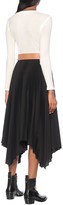 Thumbnail for your product : Loewe Pleated cotton-blend midi skirt