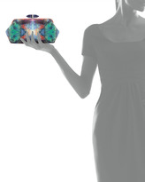 Thumbnail for your product : Judith Leiber Whitman Pixelated Python Clutch Bag, Green