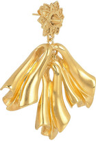 Thumbnail for your product : Sophia Kokosalaki Gold-plated silver drop earrings