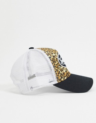 Von Dutch leopard print logo cap
