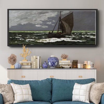 Wexford Home Stormy Seascape, 1867 - Framed Canvas