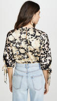 Thumbnail for your product : Rebecca Taylor Long Sleeve Gold Leaf Top