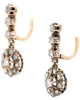 Thumbnail for your product : Stephanie Windsor Victorian 14K Yellow Gold & Diamond Cluster Drop Earrings