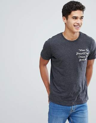 Abercrombie & Fitch Chenille Stitch Logo T-Shirt in Gray