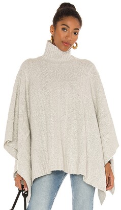gray poncho sweater