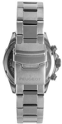 Peugeot Mens Stainless Steel Link Bracelet Watch 1046SBK No Color Family