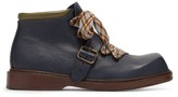 Thumbnail for your product : Preen by Thornton Bregazzi Sofia Square-toe Leather Ankle Boots - Navy