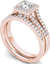 Thumbnail for your product : MODERN BRIDE 1 CT. T.W. Diamond 10K Rose Gold Bridal Ring Set