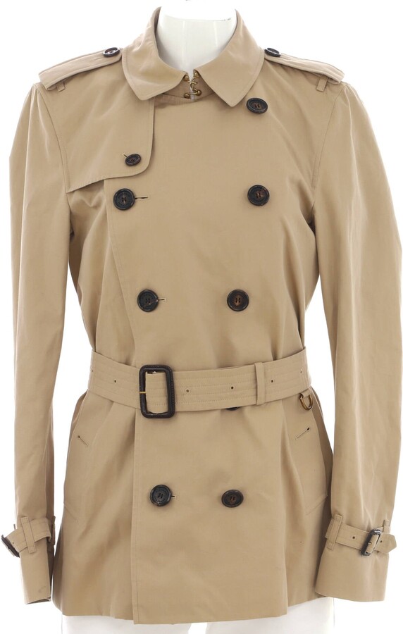 Burberry Women's Kensington Short Trench Coat Cotton
