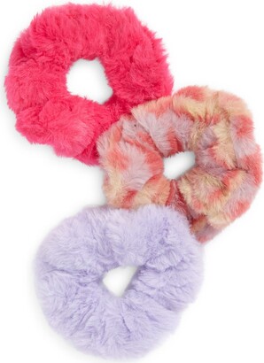 Capelli New York Kids' Assorted 3-Pack Faux Fur Scrunchies