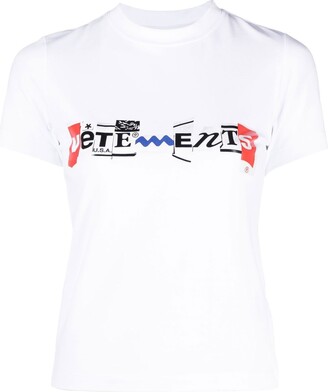 Vetements logo-print round-neck T-shirt
