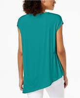 Thumbnail for your product : Eileen Fisher Stretch Jersey Asymmetrical-Hem Tunic, Regular & Petite