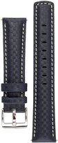 Thumbnail for your product : Signature Carbon watch band. Replacement watch strap. Genuine leather. Silver Buckle