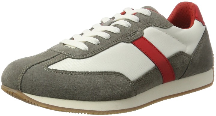 Geox U Vinto D Mens Low-Top Sneakers Grey (Grey/redc0051) 10 UK (44 EU) -  ShopStyle Trainers & Athletic Shoes