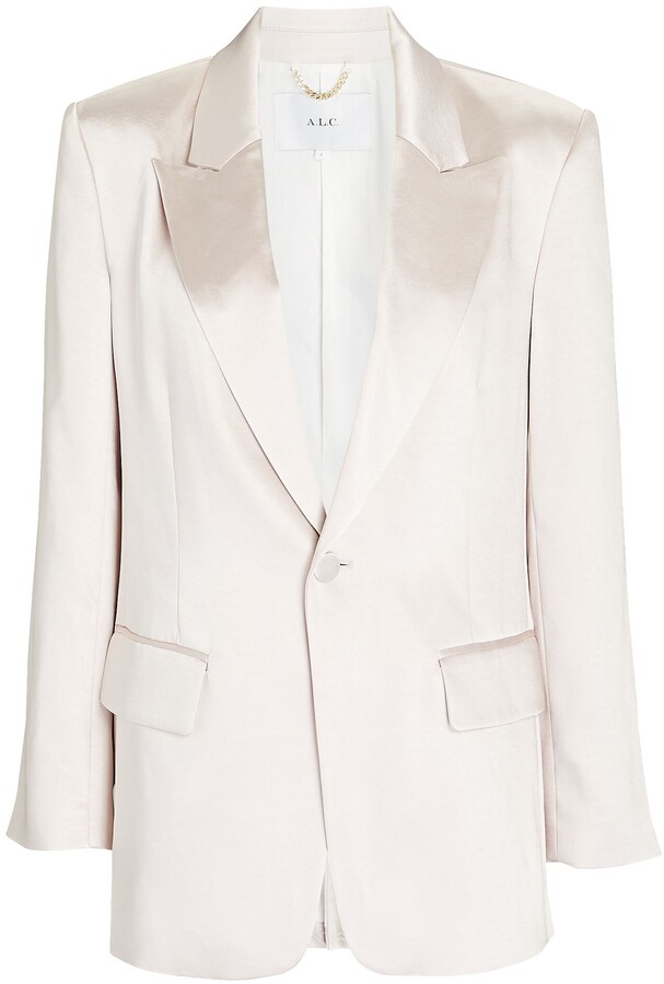 blazer with satin lapels
