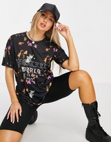 Thumbnail for your product : I SAW IT FIRST tie dye oversized t-shirt in black