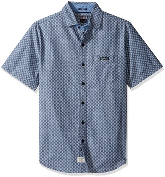U.S. Polo Assn. Men's Striped Plaid or Print Single Pocket Slim Fit Sport Shirt