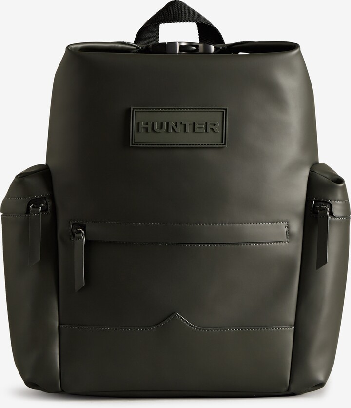 hunter rubberised leather backpack