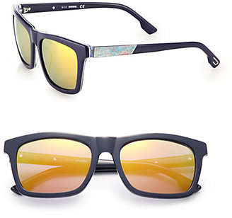 Diesel Mother-of-Pearl Detailed 54MM Square Sunglasses