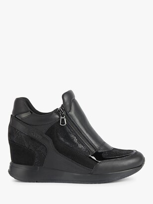 Black Wedge Trainers | Shop the world's largest collection of fashion |  ShopStyle UK