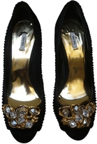Thumbnail for your product : Miu Miu Black Suede Heels