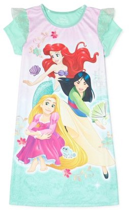 ZhouL Girls Princess Pajamas Toddler Nightgown Children Sleepwear Nightie Night Shirts Dress Flutter Sleeve
