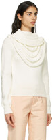 Thumbnail for your product : Loewe White Wool Braided Collar Sweater